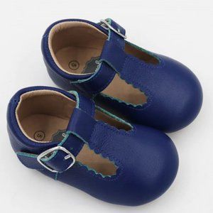 YourTay Daniela's Collection Tstrap BLACK Scallop Toddler size 6.5